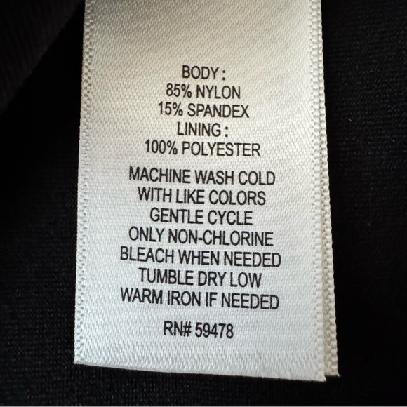 NWT Adrienne Vittadini Black Sleeveless Wrap Sheath Dress - Black - Size 6 - Picture 7 of 13